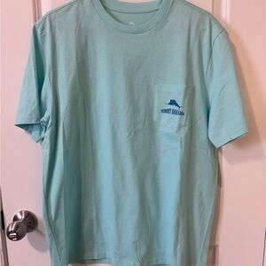 NWOT Tommy Bahama Aqua Cotton Tee Size Medium Poker Short Sleeve